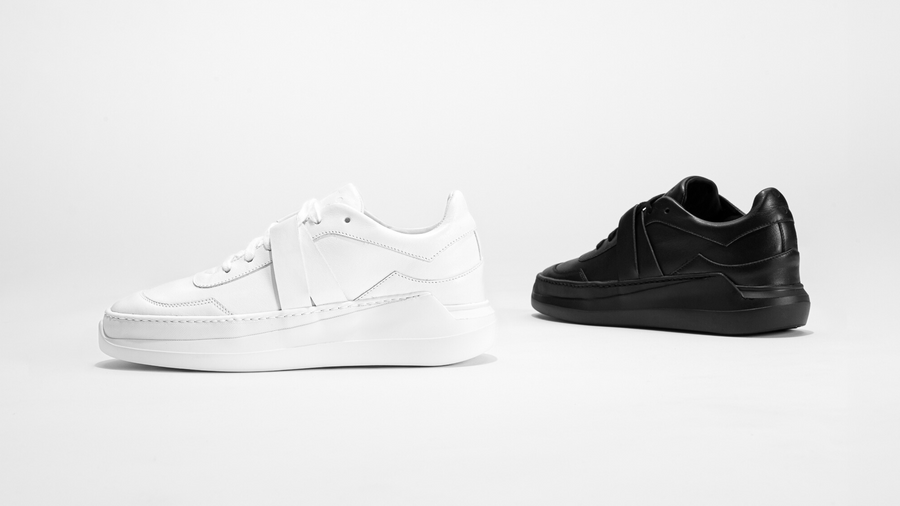 Sneakers made in France EVI G0 Zenith et Onyx Blanc et noir 