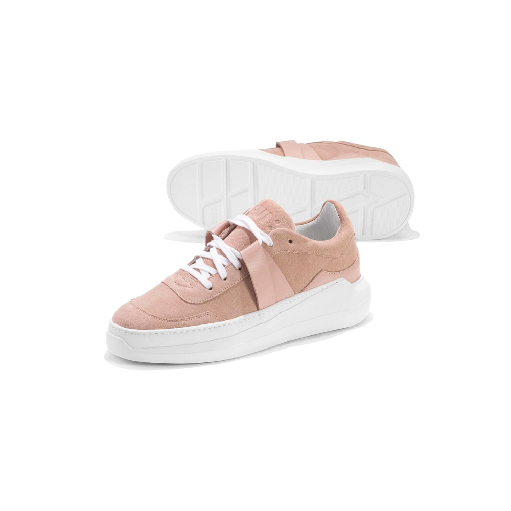 Photo Sneakers EVI G025 Rose Quartz en cuir velours rose